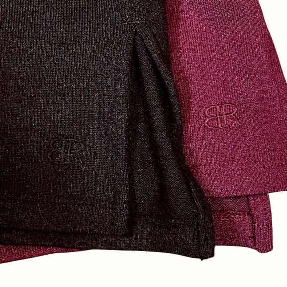 Bundle of 2 Banana Republic Long Sleeve Tee Tops  XL Burgundy & Black #350D - Picture 7 of 10